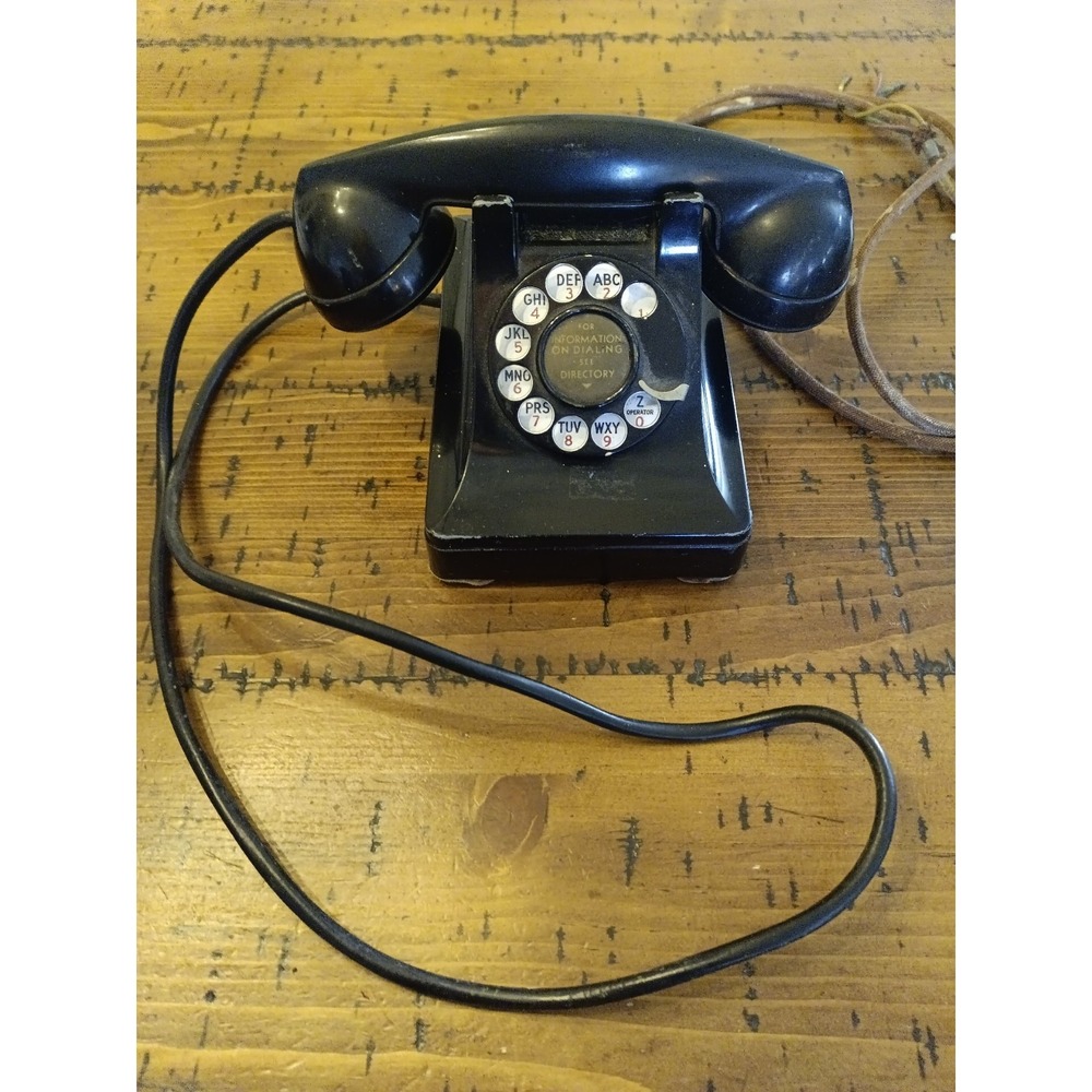 Vintage Black Bakelite Western Electric Rotory Phone